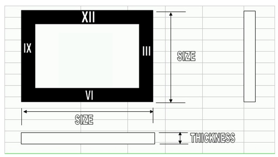 TV W/PLATING RING & NUMERAL